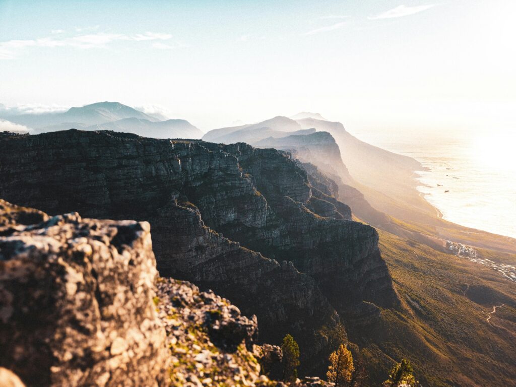 Mountain landscape under cloud in South Africa